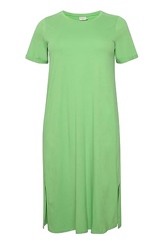 KAFFE CURVE Kleid KCcaline Damen Kleid Große Größen Basic Kurzarm Sommerkleid Poison Green M von KAFFE CURVE