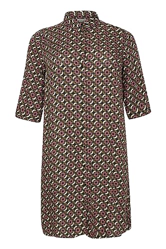 KAFFE CURVE Kleid KCmirta Shoking Pink Graphic Print 50 von KAFFE CURVE