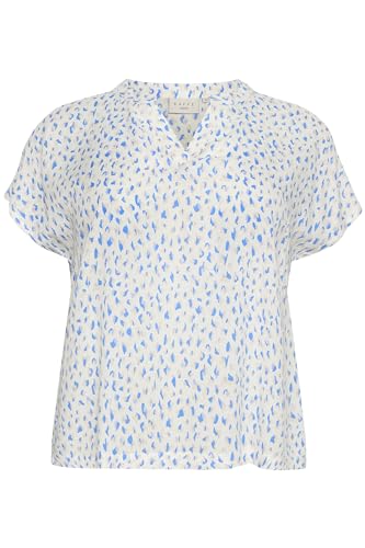 KAFFE CURVE Kurzarm-Bluse KCanny 50, Bluecolors Graphic Dot 50 von KAFFE CURVE