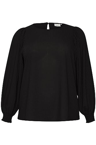 KAFFE CURVE Langarm-Bluse KCdory 42, Black Deep 42 von KAFFE CURVE
