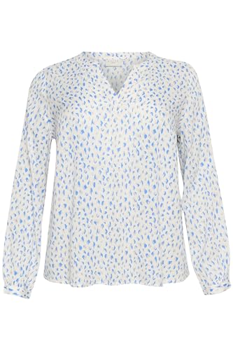 KAFFE CURVE Langarm-Bluse KCjalu 52, Bluecolors Graphic Dot 52 von KAFFE CURVE