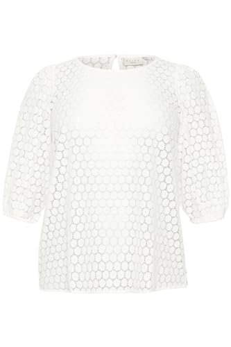 KAFFE CURVE Langarm-Bluse KClorena 50, Chalk 50 von KAFFE CURVE