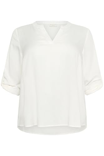 KAFFE CURVE Langarm-Bluse KCmolly 54, Chalk 54 von KAFFE CURVE