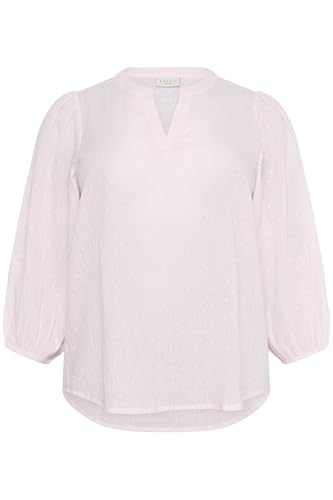 KAFFE CURVE Langarm-Bluse KCsilla 48, Lilac Snow 48 von KAFFE CURVE
