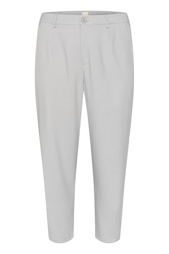 KAFFE CURVE Pants Suiting KCmerla Damen Pants Hosen Größe Größen Weites Bein Business High Waist Hose Grey Melange 54 von KAFFE CURVE