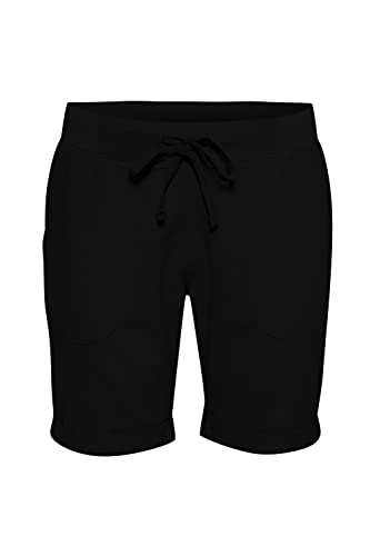 KAFFE CURVE Shorts KCnana Damen Shorts Große Größen Sommer Regular Fit Kurze Hose 46, Black deep von KAFFE CURVE