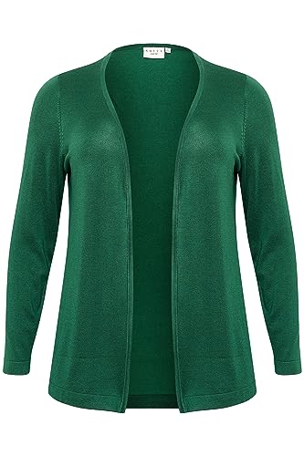 KAFFE CURVE Strickjacke KCfarsia Strickjacke Große Größen Damen Langarm V-Ausschnitt Cardigan Aventurine XL von KAFFE CURVE