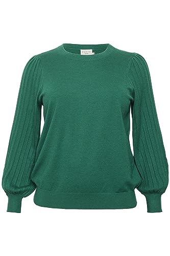 KAFFE CURVE Strickpullover KCloni Strickpullover Langarm Damen Große Größen Leichter Pullover Aventurine M von KAFFE CURVE