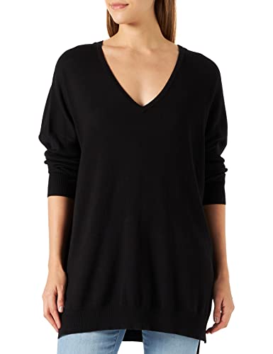 KAFFE CURVE Strickpullover KCmachi Damen Strickpullover Langarm Pullover Große Größen Black Deep S von KAFFE CURVE