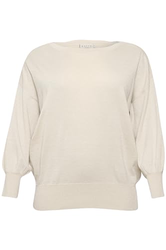KAFFE CURVE Strickpullover KCregitta Damen Große Größen Strickpullover Langarm Rundhals Glitzer Pullover Sand Dollar XL KAFFE CURVE Strickpullover KCregitta Damen Große Größen Strickpullover Langarm Rundhals Glitzer Pullover Sand Dollar XL von KAFFE CURVE