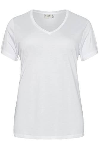KAFFE CURVE T-Shirt KCaneli M, Optical White von KAFFE CURVE