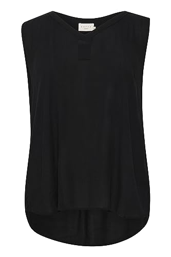 KAFFE CURVE Top KCami Top Große Größen Damen Ärmellose Oberteile Basic Casual Shirt Ohne Ärmel Black deep 44 von KAFFE CURVE