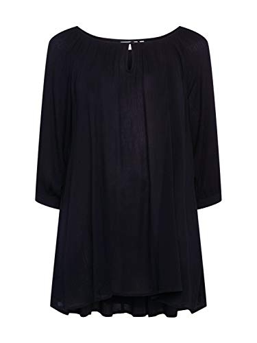 KAFFE CURVE Tunika KCami Damen Tunika 3/4 Arm Casual Rundhals Shirt Große Großen Black deep 46 von KAFFE CURVE