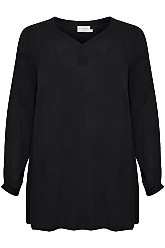 Kaffe Curve Damen Kcami Ls Tunic Shirt, Black Deep, 40 Größen von KAFFE CURVE