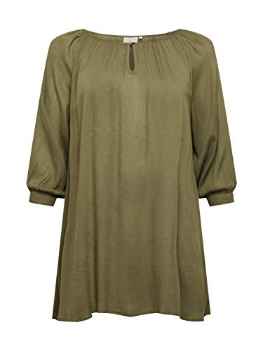 KAFFE CURVE Tunika KCami Damen Tunika 3/4 Arm Casual Rundhals Shirt Große Großen Grape Leaf 46 von KAFFE CURVE