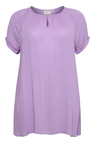 Kaffe Curve Damen KCami SS Tunic Tunika-Shirt, Lupine, 44 Plus von KAFFE CURVE