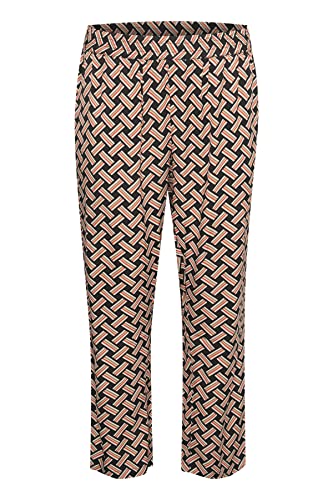 Kaffe Curve Damen KCqing Pants Freizeithosen, Black, Orange Grafic Print, 46/Grande Taille von KAFFE CURVE