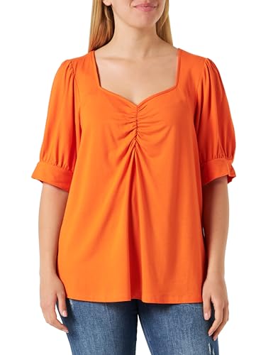 Kaffe Curve Damen KCsissy Blouse t Shirt, Vermillion Orange, L Größen von KAFFE CURVE
