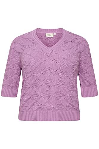 Kaffe Curve Damen KCsoffi 3/4 Sleeve Pullover Pullover, Lupine, von KAFFE CURVE