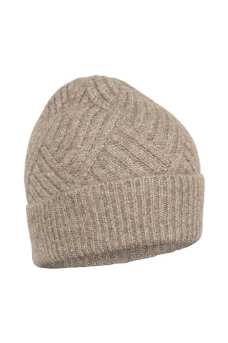 Kaffe Curve Damen Plus Size Women's Beanie Knitted Accesory Regular Fit Folded Edge Kapuze, Petrified Oak Melange, One von KAFFE CURVE