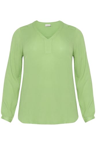 Kaffe Curve Damen Plus-Size Women's Blouse Long Sleeves V-Neck Regular Fit Rounded Hem Bluse, Spring Bouquet, 46/Grande Taille von KAFFE CURVE