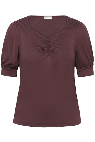 Kaffe Curve Damen Plus-Size Women's Blouse Short Sleeves Sweetheart Neck Regular Fit Bluse, Fudge, M Grande Taille Kaffe Curve Damen Plus-Size Women's Blouse Short Sleeves Sweetheart Neck Regular Fit Bluse, Fudge, M Grande Taille von KAFFE CURVE