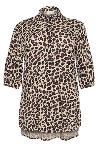 Kaffe Curve Damen Plus Size Women's Half Sleeves Mid-Thigh Length Printed Shirt, Leopardenmuster, 40 Größen Kaffe Curve Damen Plus Size Women's Half Sleeves Mid-Thigh Length Printed Shirt, Leopardenmuster, 40 Größen von KAFFE CURVE