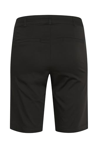 Kaffe Curve Damen Plus Size Women's High-Waisted Straight Legs Regular Fit Shorts, Black Deep, 48 Größen von KAFFE CURVE