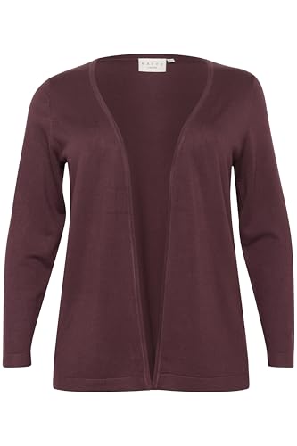 KAFFE CURVE Strickjacke KCfarsia Strickjacke Große Größen Damen Langarm V-Ausschnitt Cardigan L, Fudge L von KAFFE CURVE