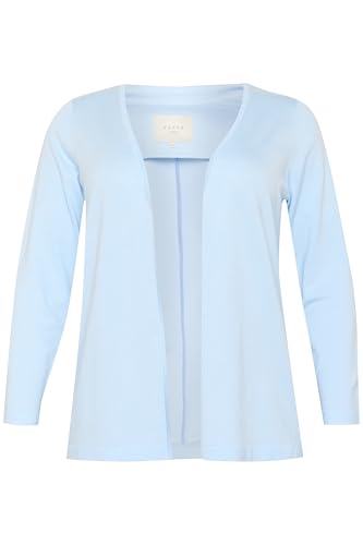 Kaffe Curve Damen Plus-Size Women's Open Cardigan Long Sleeves Regular Fit Strickjacke, Nantucket Breeze, L Größen von KAFFE CURVE