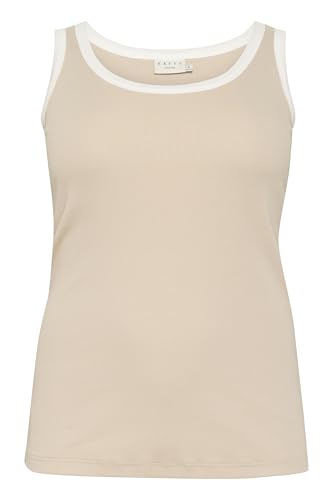 Kaffe Curve Damen Plus Size Women's Tank Contrast Detail Slim Fit Round Neck Top, Feather Gray, M Grande Taille Kaffe Curve Damen Plus Size Women's Tank Contrast Detail Slim Fit Round Neck Top, Feather Gray, M Grande Taille von KAFFE CURVE