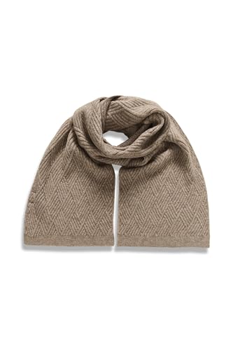 Kaffe Curve Damen Plus Size Women's Tight Knit Long and Wide Patterned Scarf, Petrified Oak Melange, Einheitsgröße von KAFFE CURVE