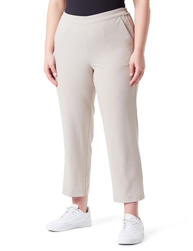 Kaffe Curve Damen Plus-Size Women's Trousers Cropped Length Elasticated Waist Pockets KCsakira Kurze Hose, Feather Gray, von KAFFE CURVE