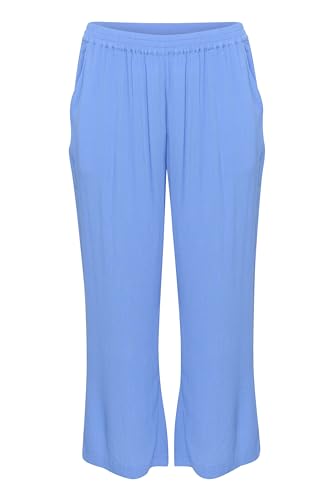Kaffe Curve Damen Plus-Size Women's Trousers Elastic Waist Wide Legs Full-Length Hose, Ultramarine, von KAFFE CURVE