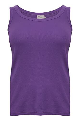 Kaffe Curve Damen Plussize Tank Jersey Sleeveless Rundhals Top, Hellviolett, S Grande Taille von KAFFE CURVE