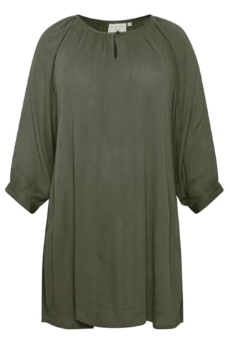 Kaffe Curve KCami 3/4 SL Tunic Shirt, Grape Leaf, 42 Damen, Grape Leaf von KAFFE CURVE