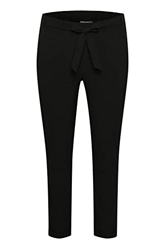 Kaffe Curve Damen KCjia Belt Pants Hose, Black deep, 44 von KAFFE CURVE
