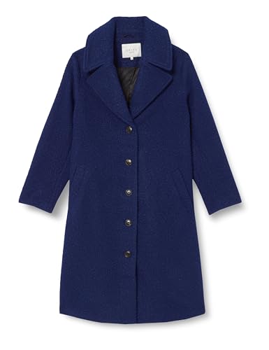 Kaffe Curve Women's Plus-Size Coat Teddybear Single-Breasted Notch Lapel Outerwear, Beacon Blue, 48 von KAFFE CURVE