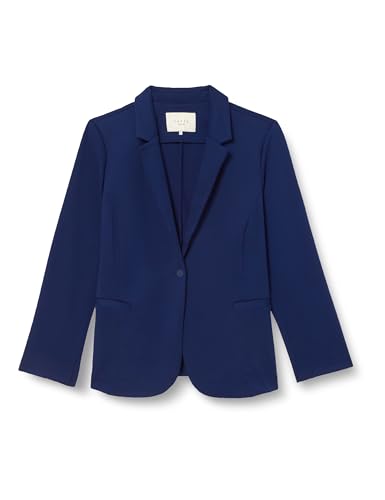 Kaffe Curve Women's Plus-Size Long Sleeves Single Button Front Jersey Blazer, Beacon Blue, L Größen von KAFFE CURVE