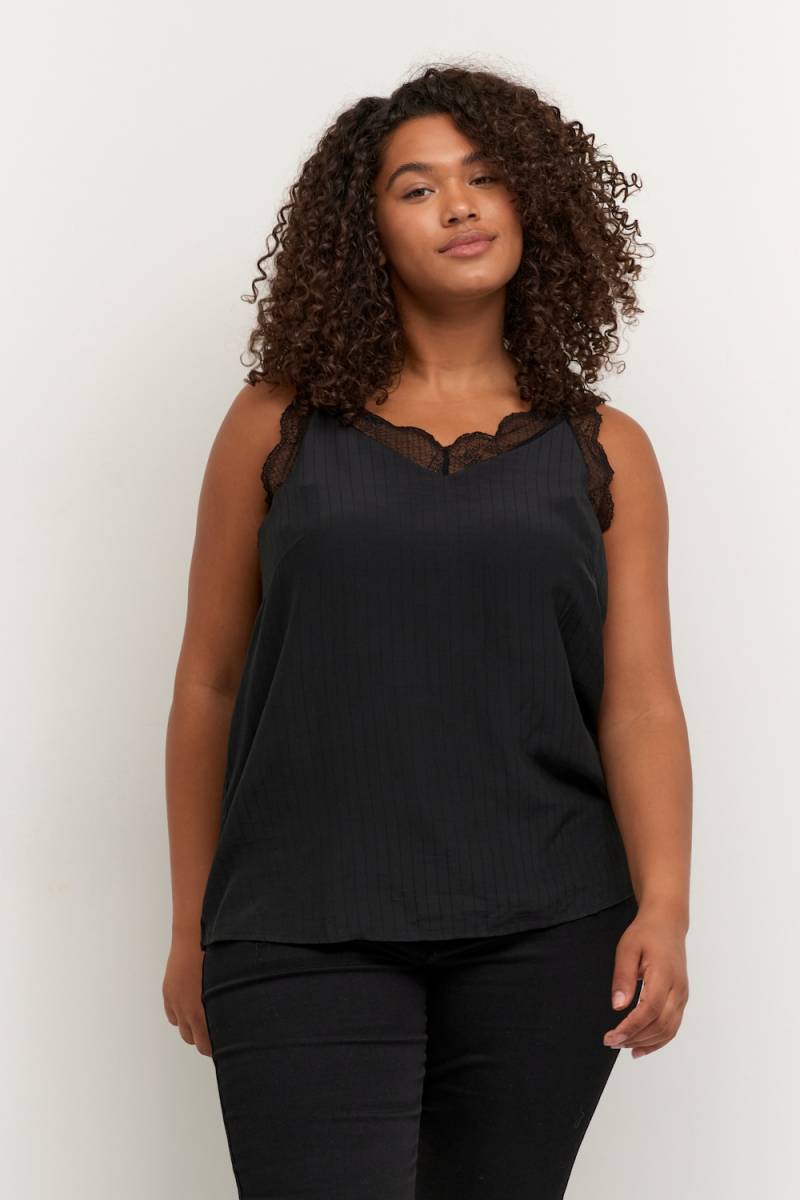 Große Größen Ärmellose Bluse Regular fit, Damen, schwarz, Größe: 46, Viskose/Polyester, Happy Size DE Women Große Größen Ärmellose Bluse Regular fit, Damen, schwarz, Größe: 46, Viskose/Polyester, Happy Size DE Women von KAFFE Curve