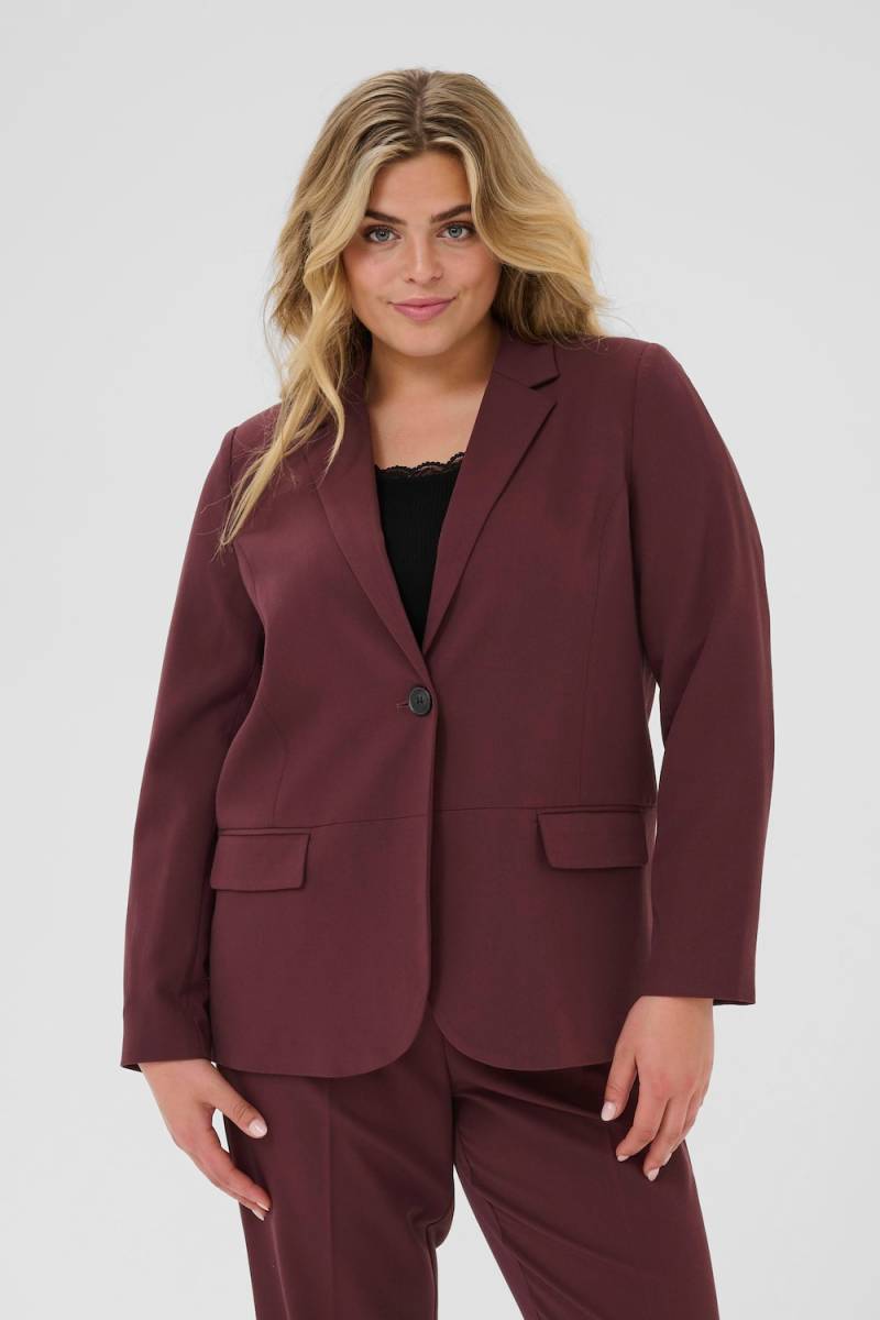 Große Größen Blazer Tight fit, Damen, rosa, Größe: 50, Polyester/Viskose, Happy Size DE Women von KAFFE Curve