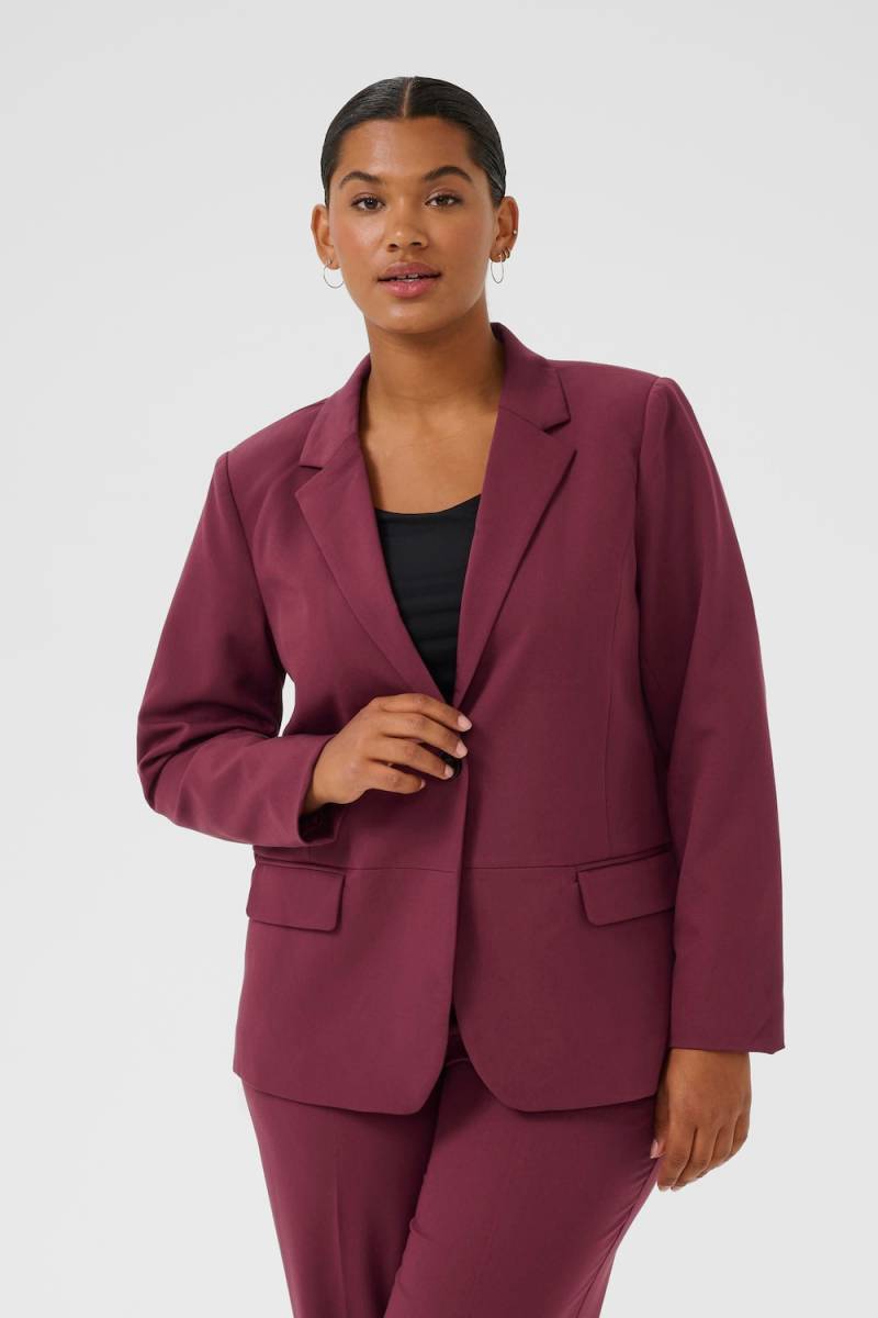 Große Größen Blazer Tight fit, Damen, rot, Größe: 44, Polyester/Viskose, Happy Size DE Women von KAFFE Curve
