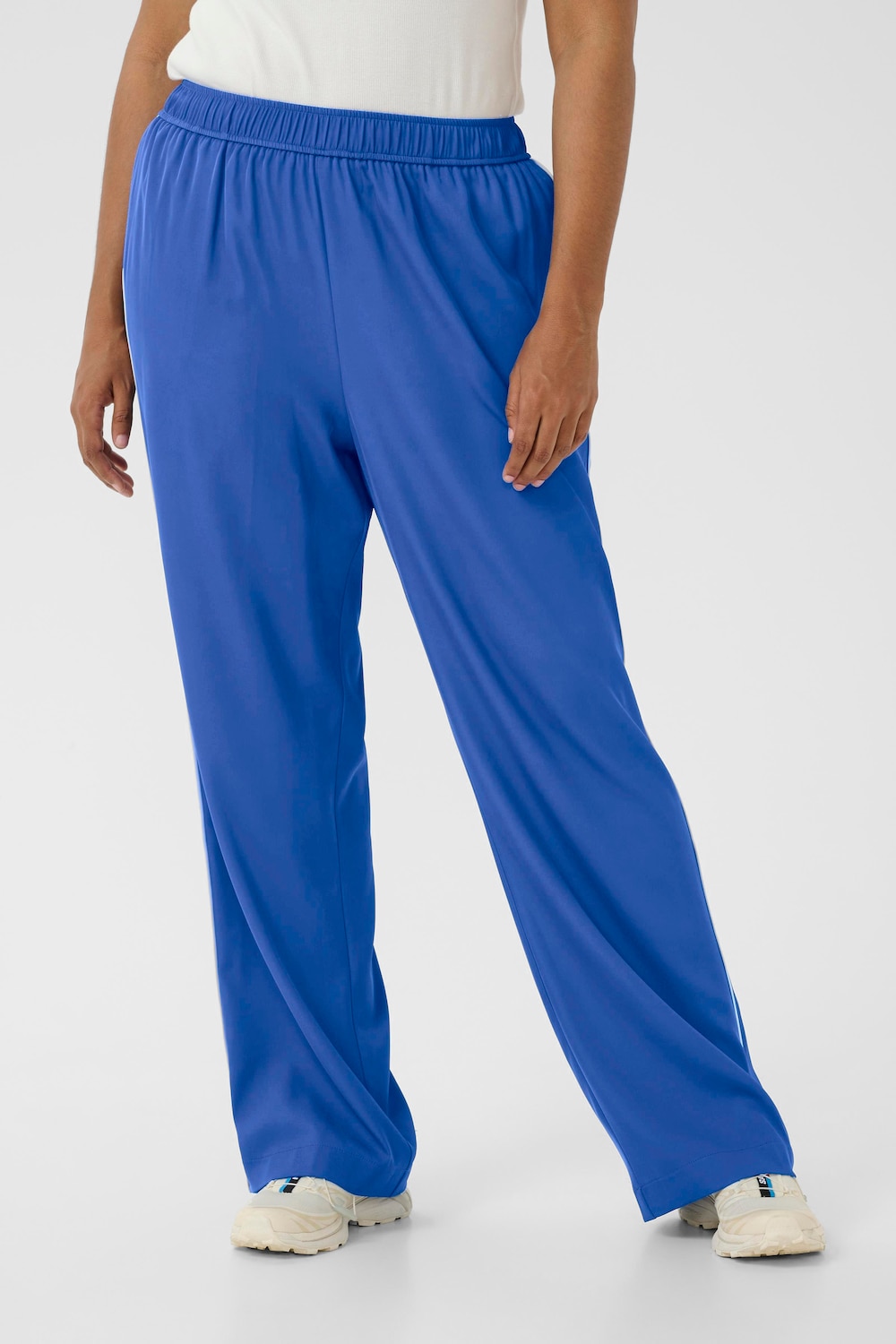 Große Größen Casual Hose Loose fit, Damen, blau, Größe: 54, Polyester, Happy Size DE Women von KAFFE Curve