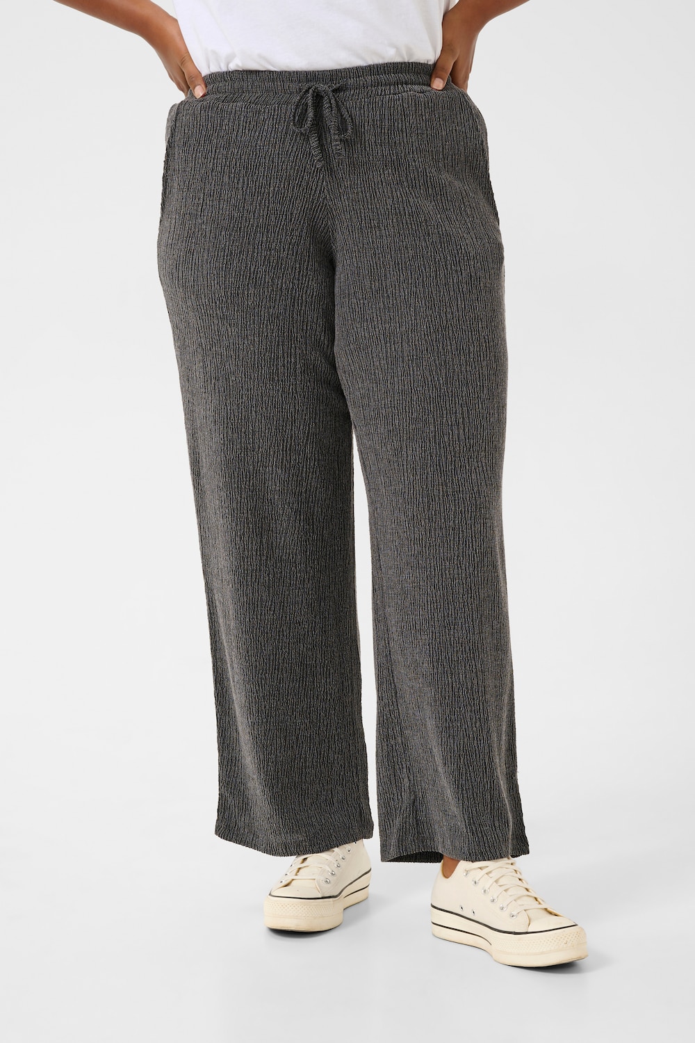 Große Größen Casual Hose Loose fit, Damen, braun, Größe: 3XL, Polyester/Viskose, Happy Size DE Women von KAFFE Curve