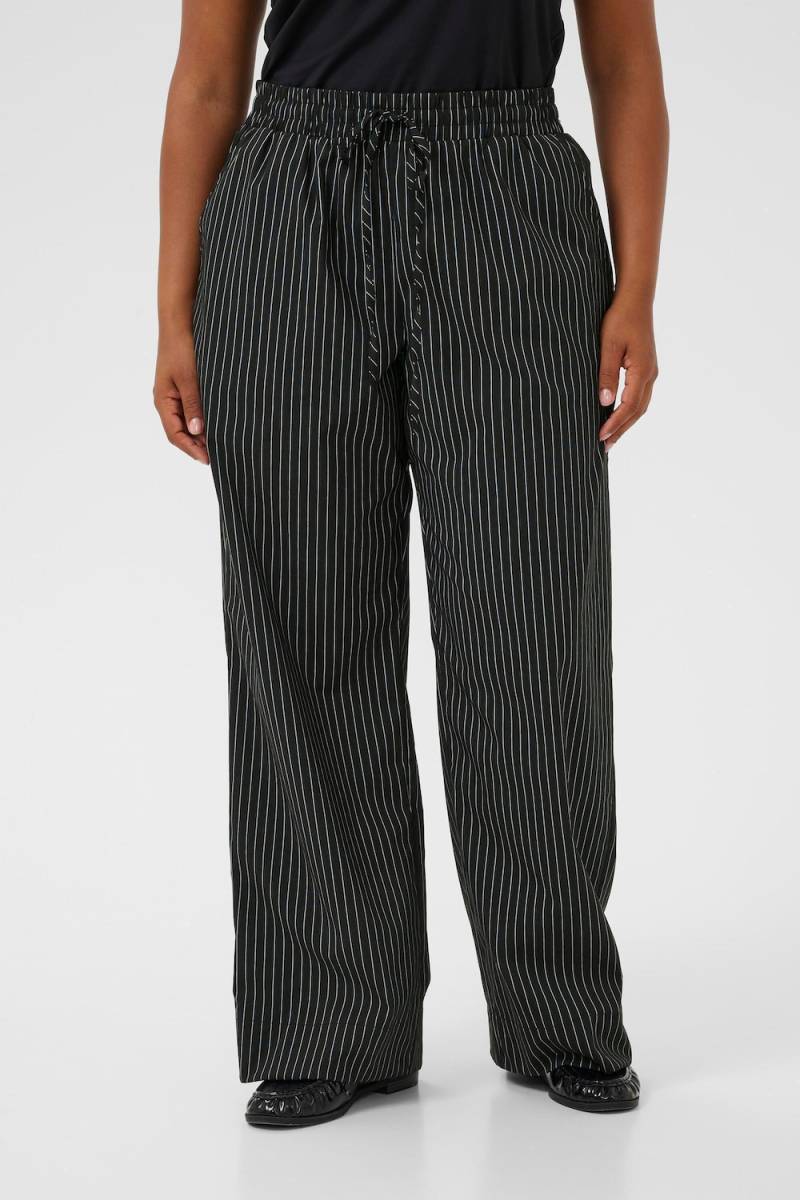 Große Größen Casual Hose Loose fit, Damen, braun, Größe: 52, Polyester/Synthetische Fasern/Viskose, Happy Size DE Women von KAFFE Curve