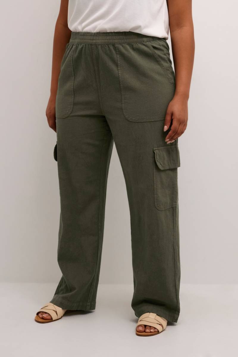 Große Größen Casual Hose Loose fit, Damen, braun, Größe: 54, Baumwolle, Happy Size DE Women von KAFFE Curve