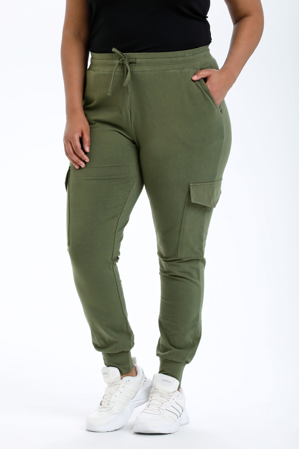 Große Größen Casual Hose Loose fit, Damen, braun, Größe: XXL, Baumwolle, Happy Size DE Women von KAFFE Curve