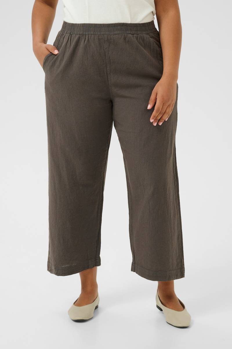 Große Größen Casual Hose Loose fit, Damen, grau, Größe: 48, Baumwolle, Happy Size DE Women von KAFFE Curve