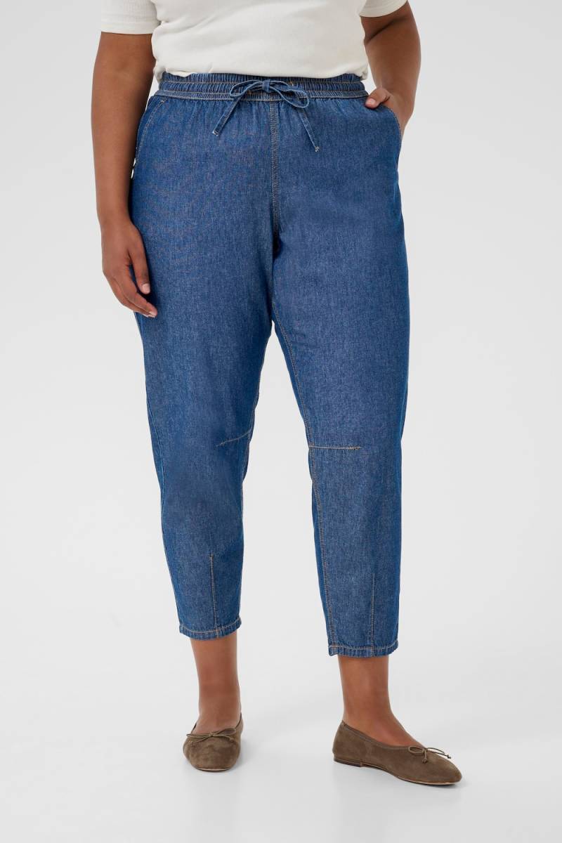 Große Größen Casual Hose Loose fit, Damen, grau, Größe: 52, Baumwolle, Happy Size DE Women von KAFFE Curve