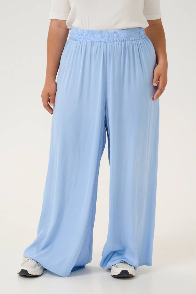 Große Größen Casual Hose Loose fit, Damen, türkis, Größe: 48, Polyester, Happy Size DE Women von KAFFE Curve